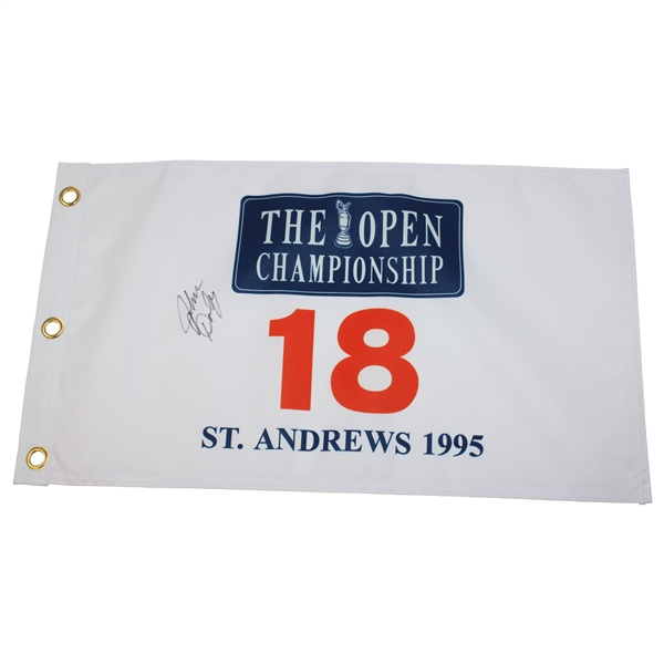 John Daly Signed 1995 OPEN Championship at St. Andrews White Flag JSA ALOA