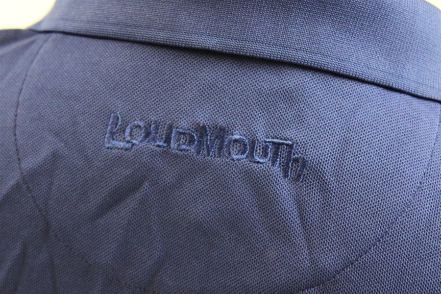 John Daly Signed Personal Blue Loudmouth Shirt w/Sponsors 2XL JSA ALOA