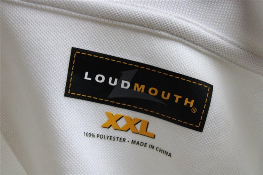 John Daly Signed Personal White Loudmouth LS Shirt w/Sponsors 2XL JSA ALOA