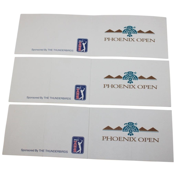Price, Fiori, Janzen & 3 Others Signed 1998 Phoenix Open Used Scorecards 