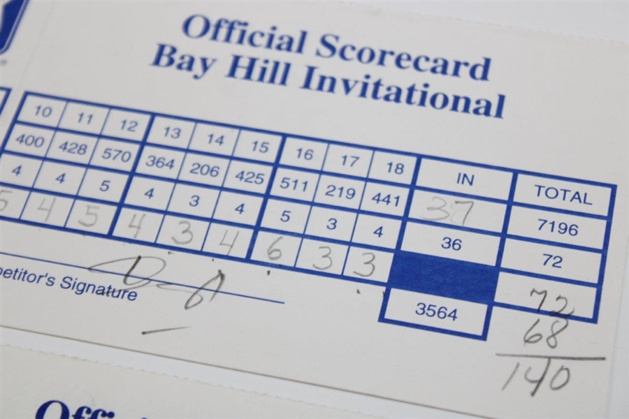 Langer, Zoeller, Montgomerie, Singh & 4 Others Signed 1998 & 1999 Bay Hill Inv. Used Scorecards 