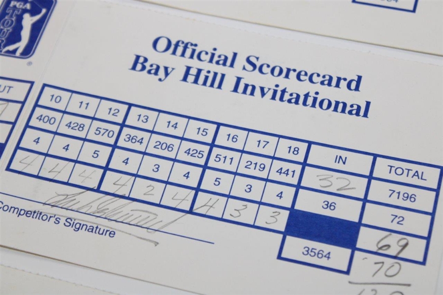Furyk, Daly & 6 Others Signed 1998 Bay Hill Invitational Used Scorecards 