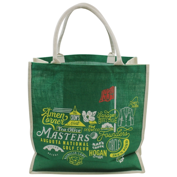 Masters Tournament Green Landmark Collage Jute Bag