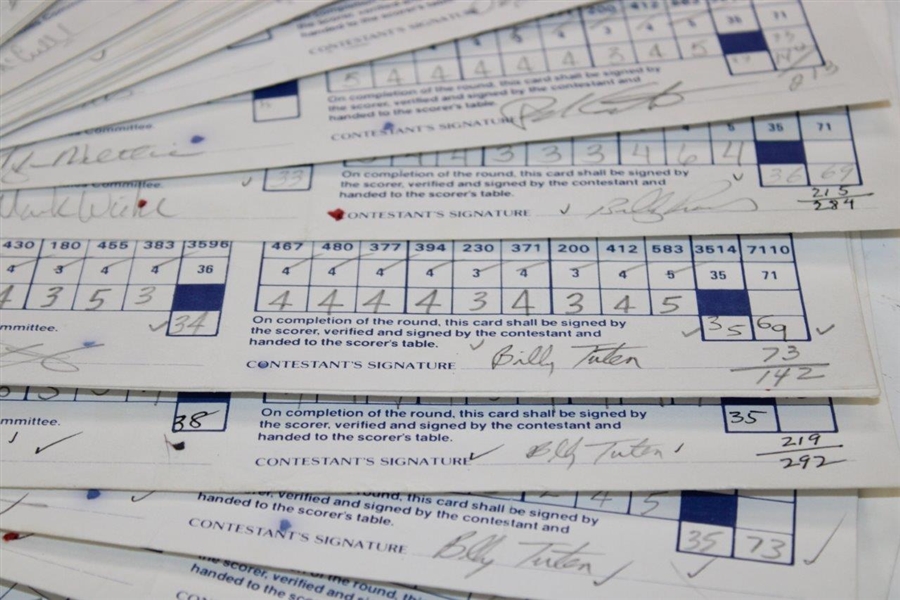 Fifty (50) 1989 Bank of Boston Classic official Used Scorecards