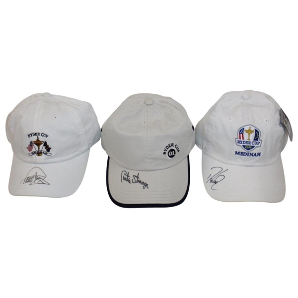 Twelve (12) Team USA Ryder Cup Captains Signed Ryder Cup Hats - Beckett Authentication