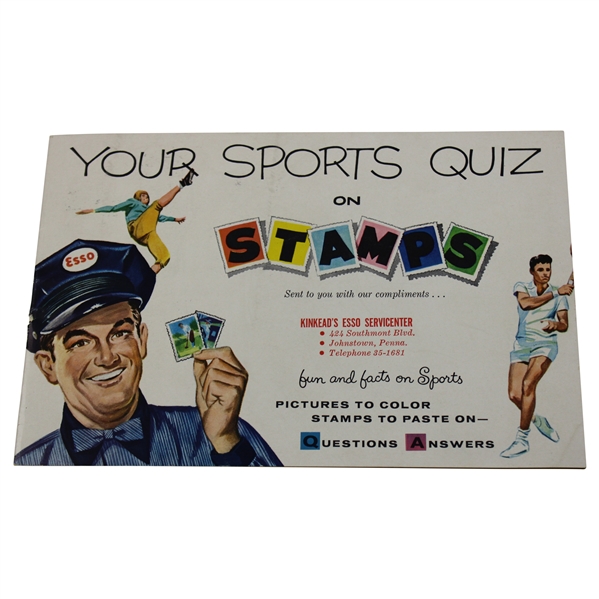 Bobby Jones The Esso Oil Company “Your Sports Quiz on Stamps” Advertising Booklet