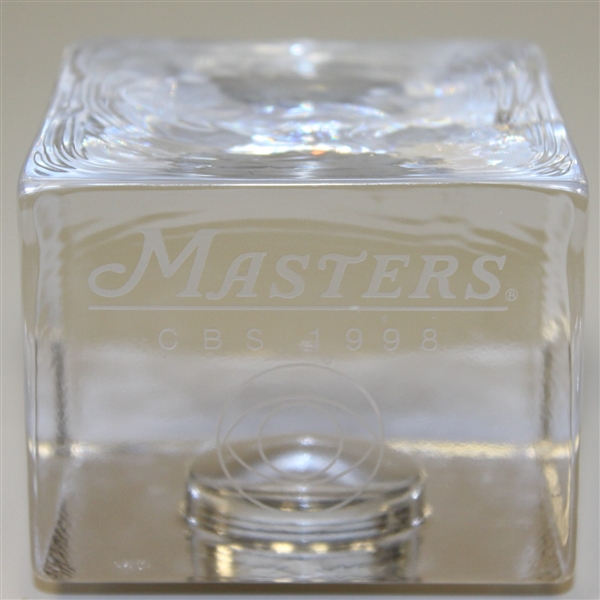 1998 Masters CBS Simon Pierce Crystal Clock 