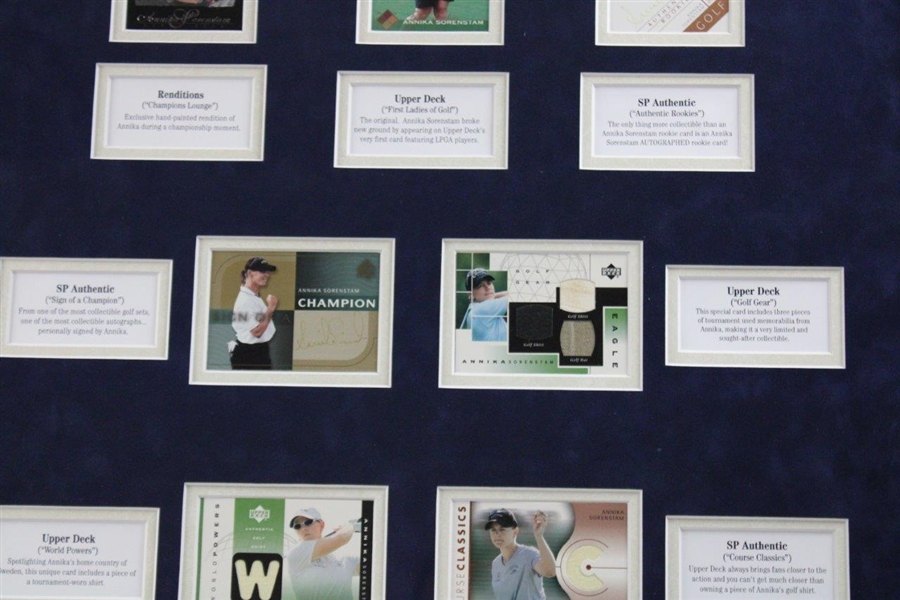 2003 Upper Deck Annika Sorenstam 'First LPGA Sports Trading Cards' Display - Framed