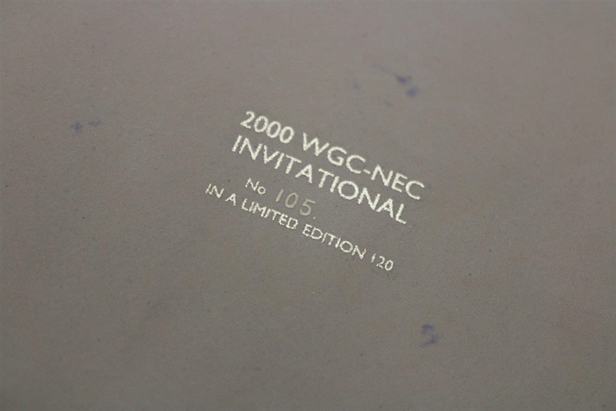 2000 WGC NEC Inv. Contestant Ltd Ed Wedgwood Plate #105/150 - Tiger Win