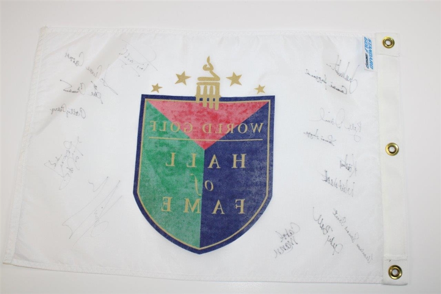 Berg, Whitworth, Sifford, Crenshaw, Jacklin & 9 others Signed WGHoF Flag JSA ALOA