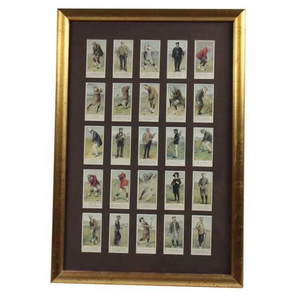 Cope's Tobacco Golfer Reprint Cards Set - Framed