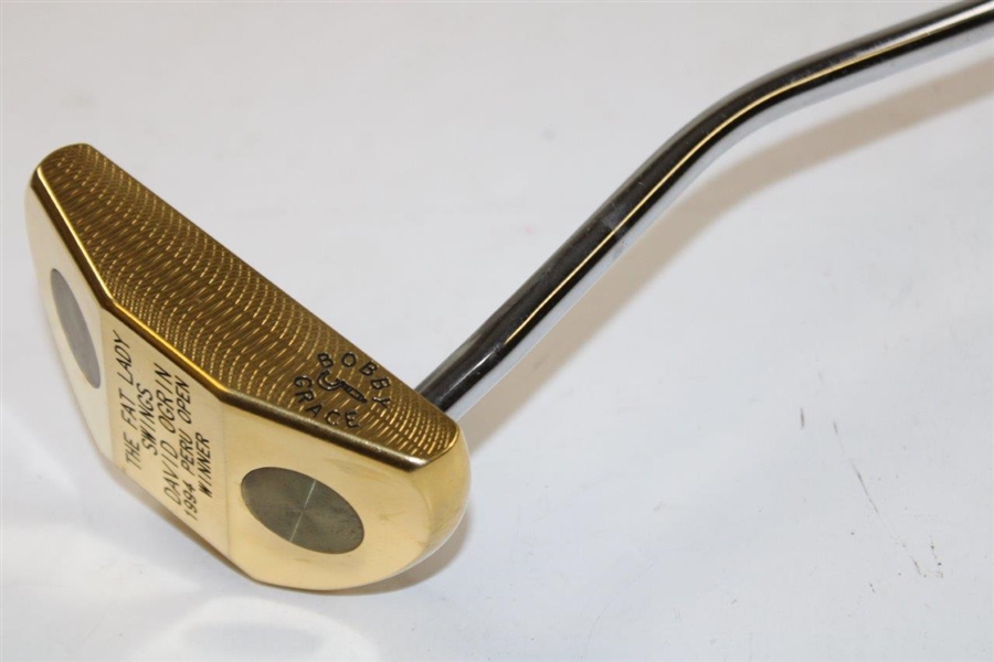 David Ogrin 1994 Peru Open Winner The Fat Lady Swings Gold Plated Bobby Grace Putter