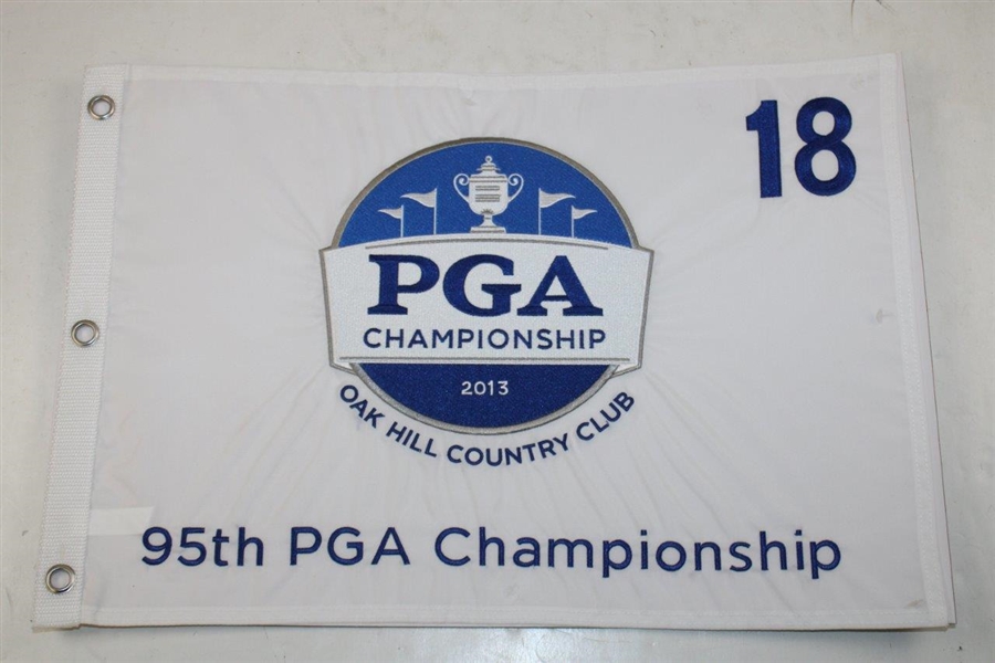 Two (2) PGA Championship Flags - 2011 at Atlanta Athletic Club & 2013 at Oak Hill CC
