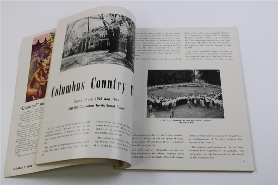 1947 Columbus Invitational Program Won By Bobby Locke