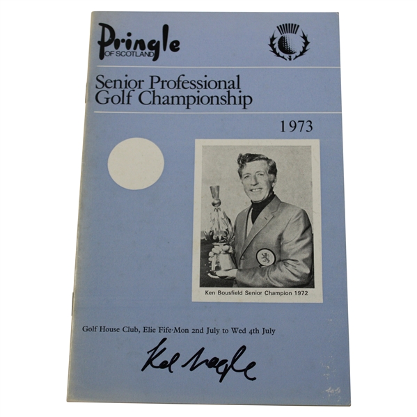 Kel Nagle Signed 1973 Great Britain Senior Professional Program JSA ALOA