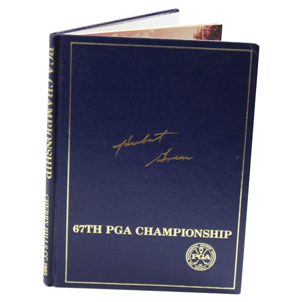 Hubert Green Signed 1985 PGA Championship Annual Hard Cover JSA ALOA