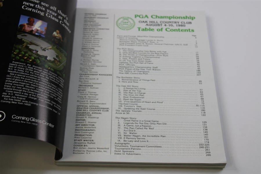 Jack Nicklaus Signed 1980 PGA Championship Program JSA ALOA