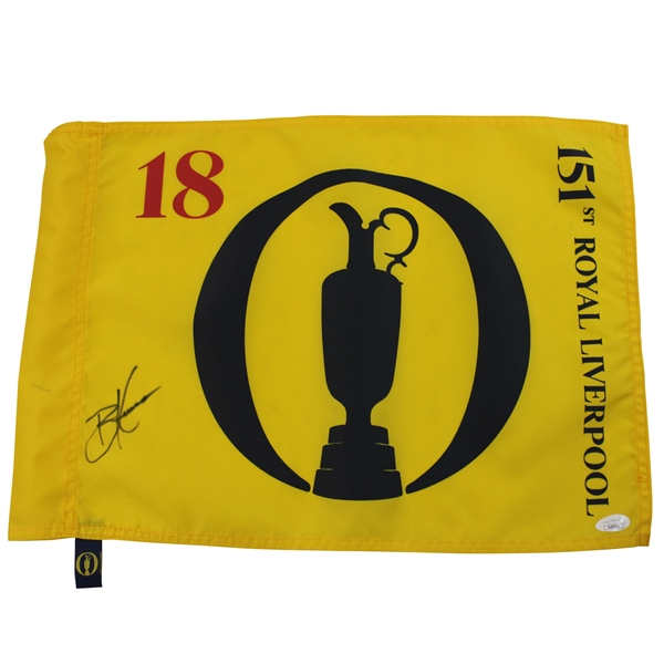 Champ Brian Harmon Signed 2023 The OPEN at Signed Flag JSA #AL87641