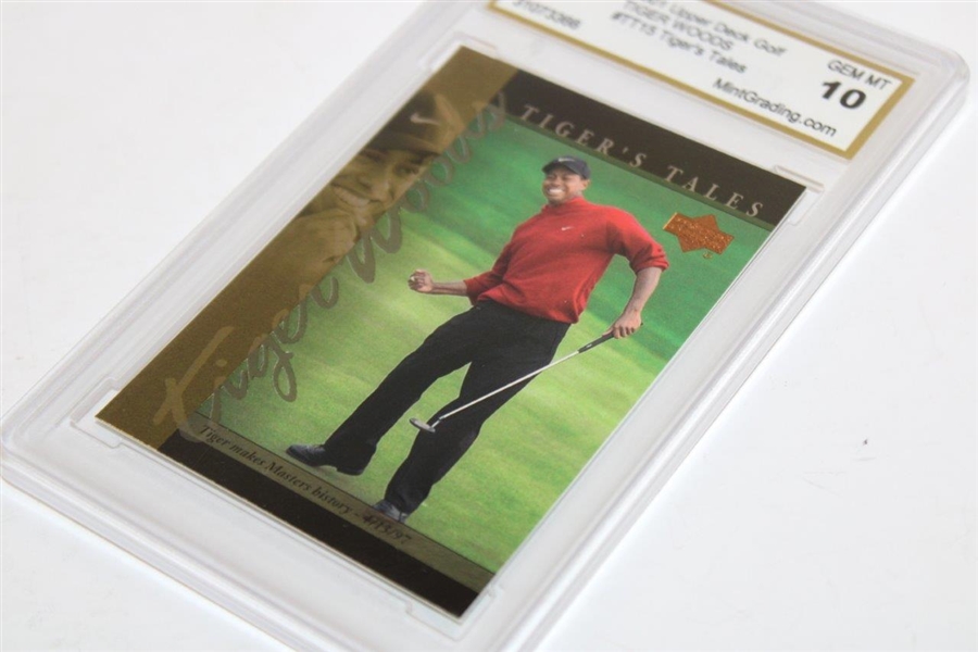 2001 Upper Deck Tiger Woods Tiger's Tales Card Graded 10