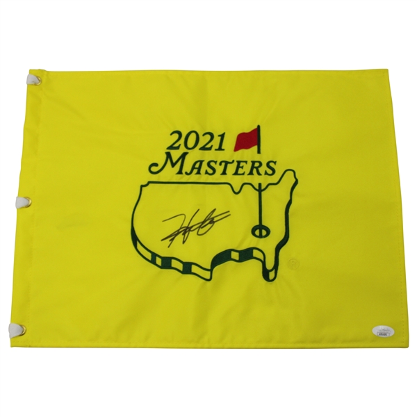 Hideki Matsuyama Signed 2021 Masters Embroidered Flag JSA #AM14292