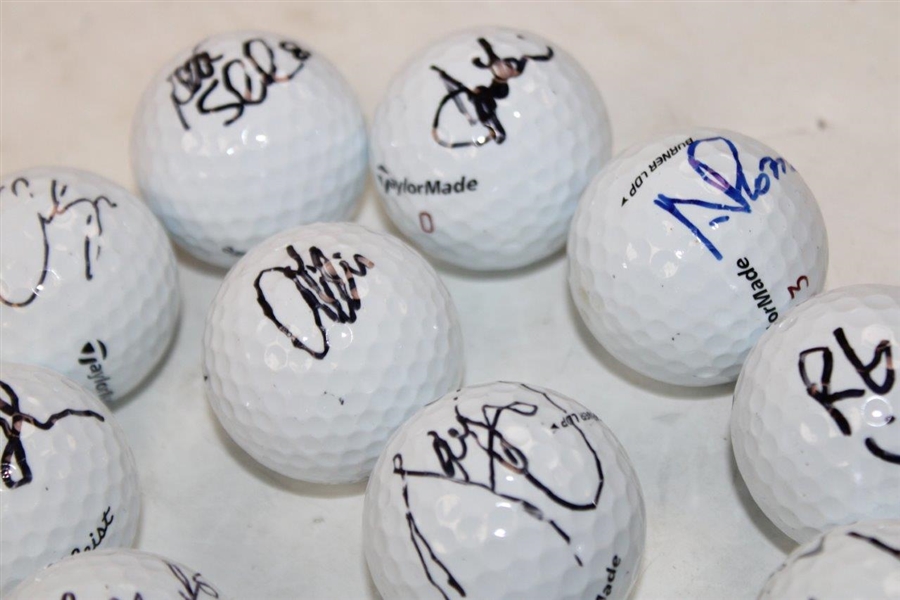Jason Day & 11 Others Signed Various Logo Golf Balls JSA ALOA