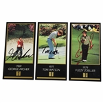 Fuzzy Zoeller, George Archer & Tom Watson Signed GSV Masters Collection Golf Cards JSA ALOA