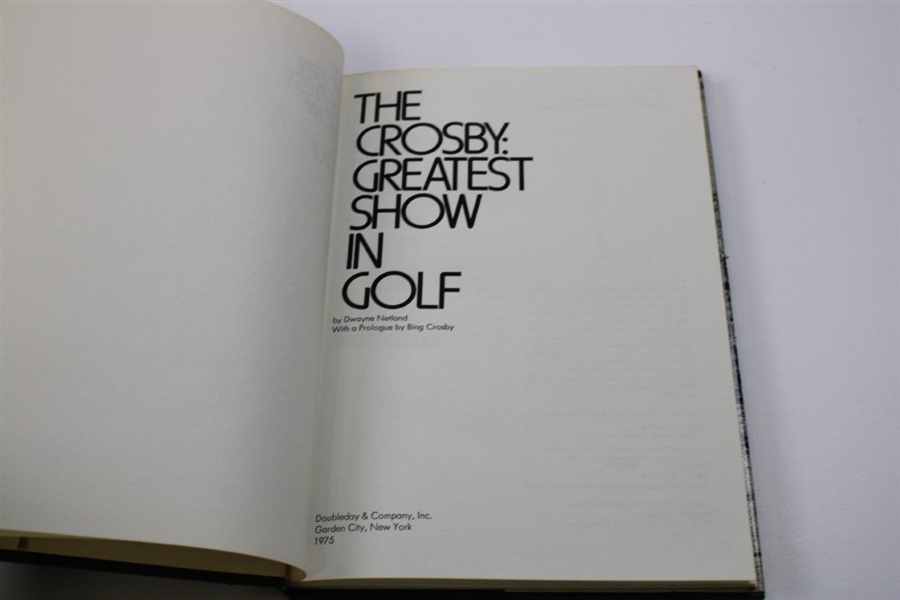 Bing Crosby Signed 'The Crosby: Greatest Show In Golf' Book JSA ALOA