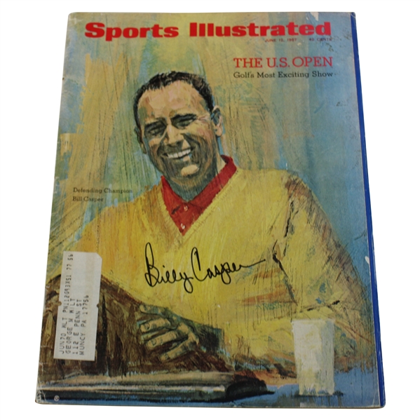 Billy Casper Signed 1967 Sports Illustrated June Issue Magazine JSA ALOA