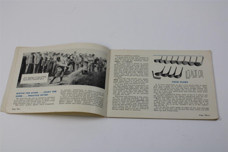 1945 Booklet 'Want To Be A Golf Champion?' by Gene Sarazen