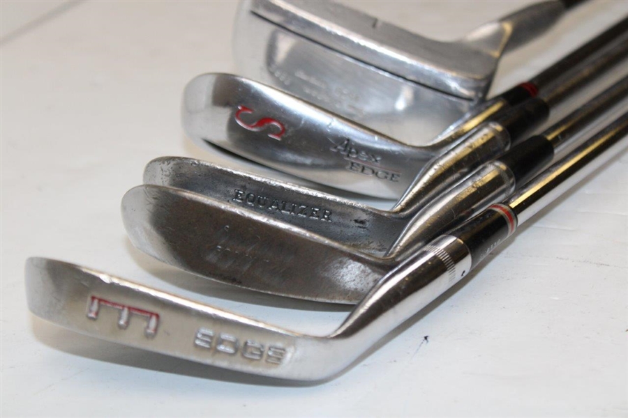 Five (5) Ben Hogan Clubs Inc. Putter #1420, Apex SW, Precision 306-1 Equalizer, Power Thrust SW & Edge Forged E-Wedge