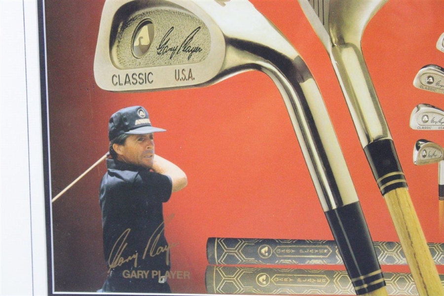 Gary Player Classic Anvil Hand crafted Golf Clubs Ad Poster - Framed