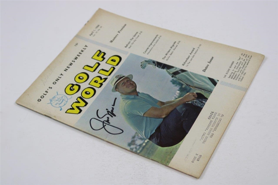 Jack Nicklaus Signed 1966 Golf World Magazine JSA ALOA