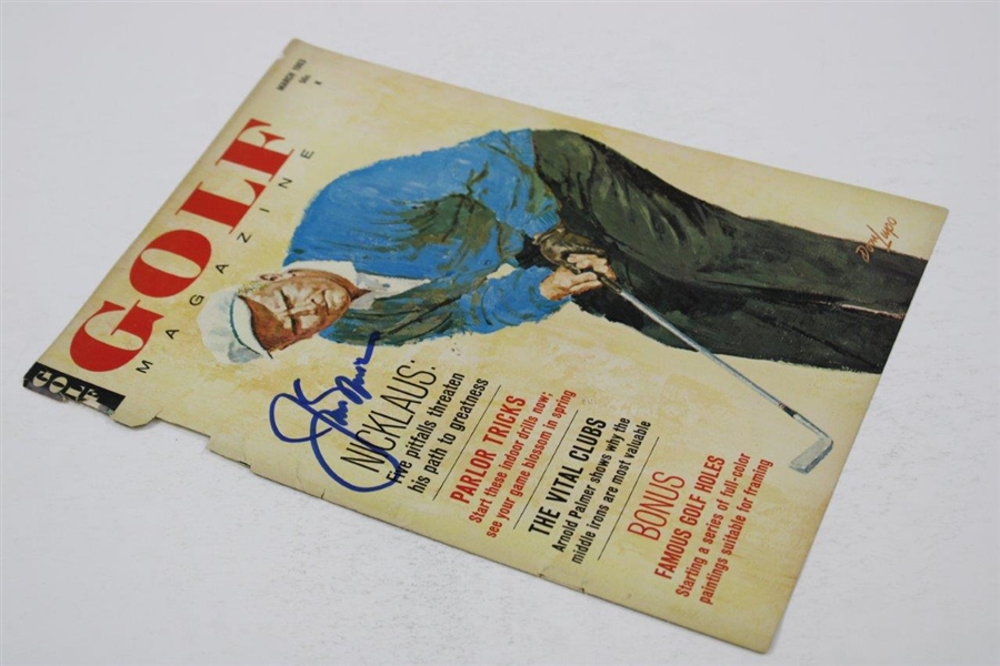 Jack Nicklaus Signed 1963 Golf Magazine Cover Only JSA ALOA