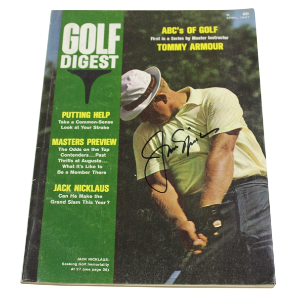 Jack Nicklaus signed 1967 Golf Digest JSA ALOA