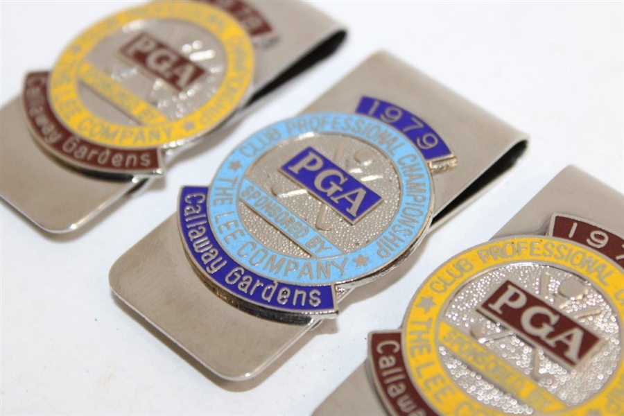 1979 & Two (2) 1978 PGA Club Professional Championship at Callaway Gardens Clips/Badges