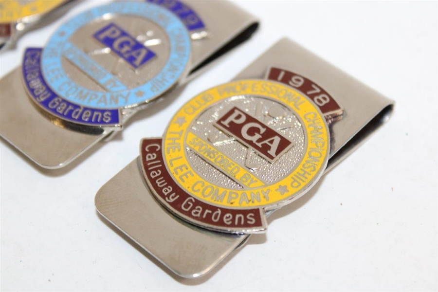 1979 & Two (2) 1978 PGA Club Professional Championship at Callaway Gardens Clips/Badges