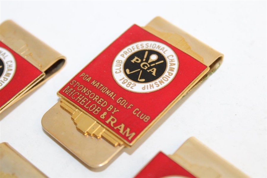 Four (4) 1982 PGA Club Professional Championship at PGA National GC Clips/Badges
