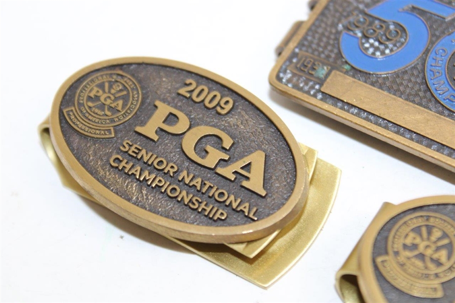 Six (6) PGA Senior National Championship Money Clips - 1989, 2006, 2008, 2009 (x2) & 2010