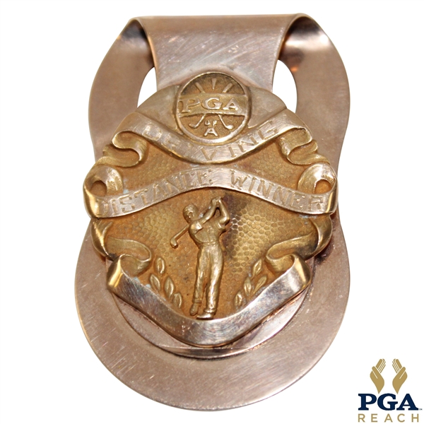 Undated PGA Championship Driving Distance Winner Gold Money Clip - 10k