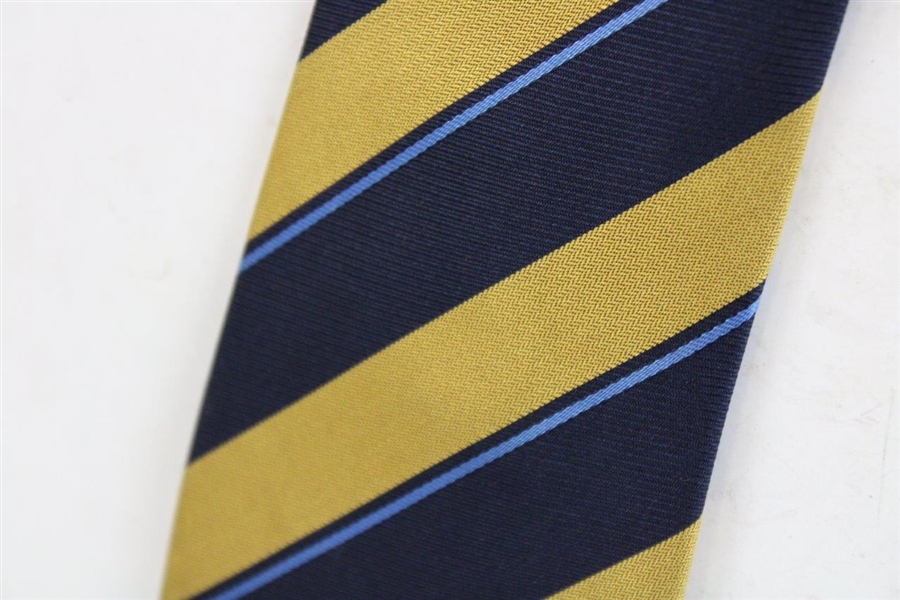 Three (3) Golf Neck Ties - Striped, Royal Durbin Golf Club, & Striped (Striped/Blue/Navy)