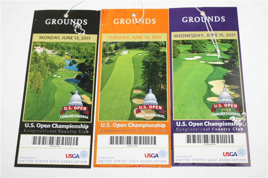 2011 US Open Championship Ticket Set Mon-Fri & Yardage Book