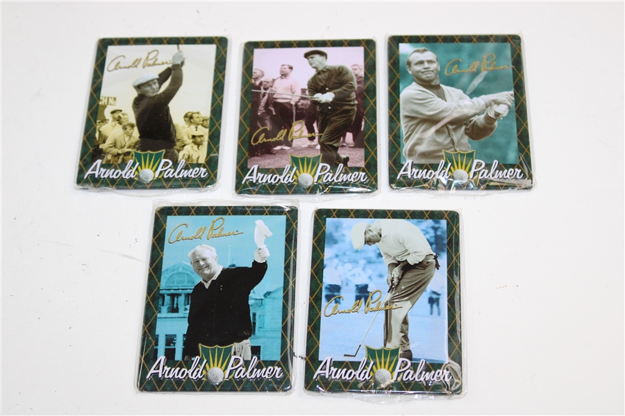 Arnold Palmer 5 All-Metal Collector Cards In Original Box