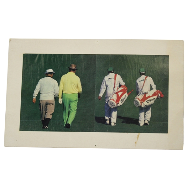Sam Snead & Gene Sarazen Walking With Caddies Photo