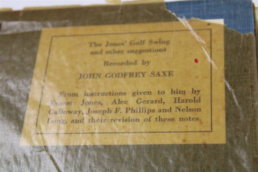 The Jones Golf Swing' 1st, 2nd & 3rd Edition Books by Ernest Jones