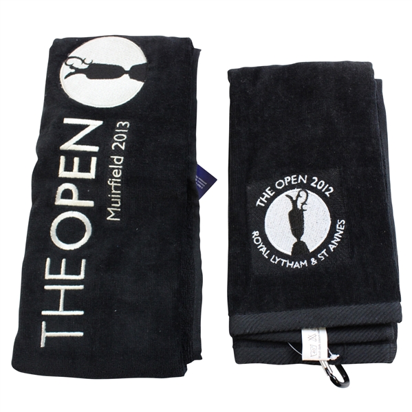 2012 & 2013 The OPEN Championship Bag Towels - Royal Lytham & Muirfield