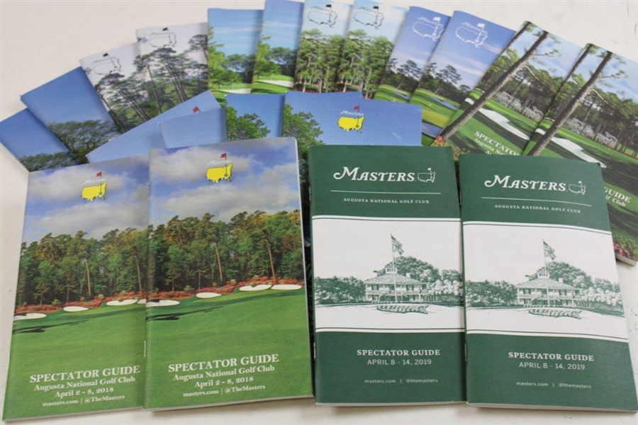 Lot of Twenty (20) Masters Spectator Guides From Years 2004-2019