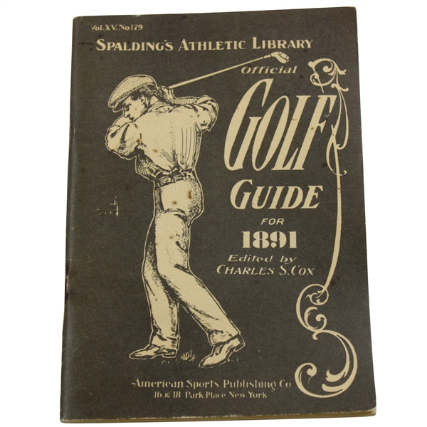 c.1897 Spaldings Athletic Library 'Official Golf Guide For 1891' Booklet