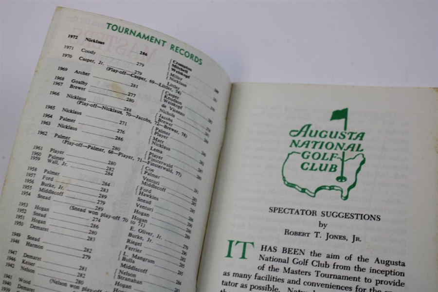 1973, 1976 & 1979 Masters Tournament Spectator Guides