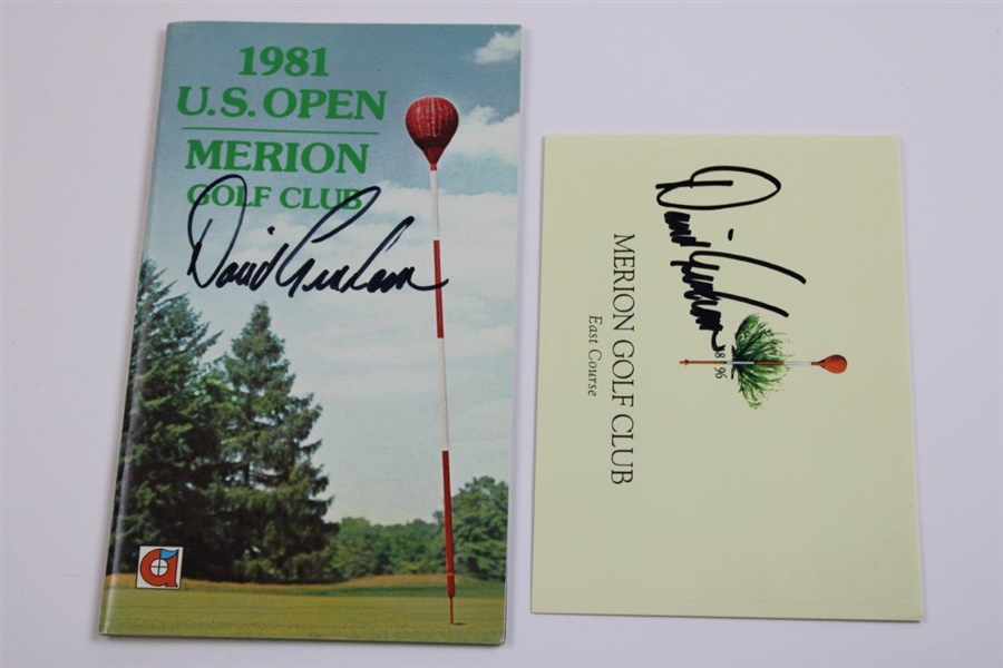 Champ David Graham Signed 1981 US Open at Merion Guide & Course Scorecard JSA ALOA