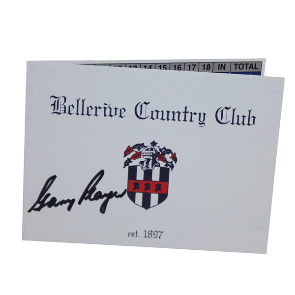 Gary Player Signed Bellerive Country Club Course Scorecard JSA ALOA